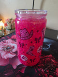 16oz Pink Glitter Tumbler