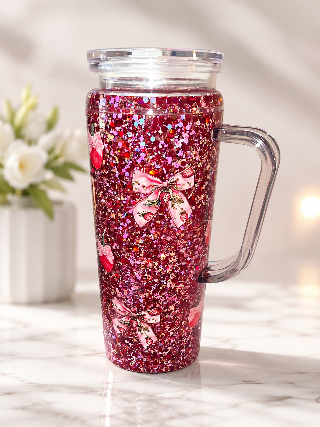 20oz Glitter SnowGlobe Tumbler